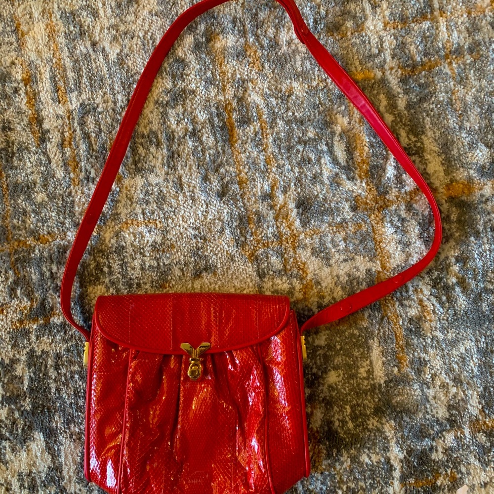 Vintage Cherry Red Fillmore Purse
